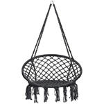 Leisure Swing Cotton Rope Hanging Chair, Bedroom Hammock Seat Chair for Patio Porch Patio Garden