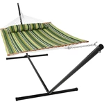 Best Seller Double Quilted Fabric Hammock with Pillow
