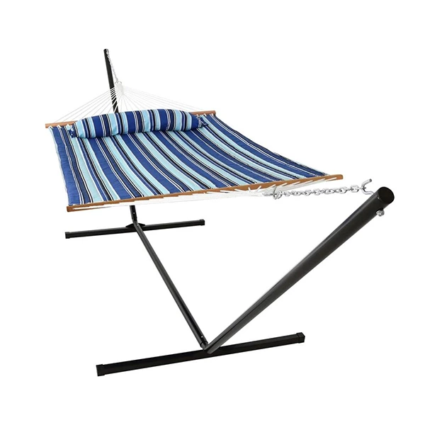 2 Person Double Hammock with Spreader Bar Pillow